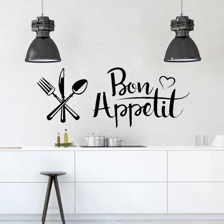 Coltello e forchetta fai da te Adesivo rimovibile Famiglia Mural Art 3D Home Decor, Knife And Fork