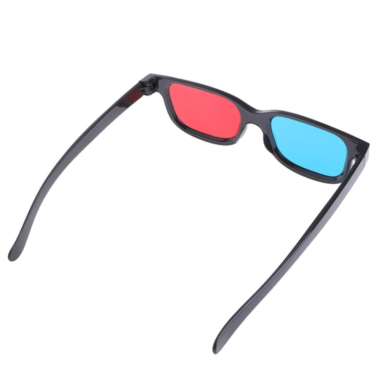 10pcs Universal 3D Glasses Black Frame Red Blue Cyan Anaglyph 3D Glasses 0.2mm For DVD Movie Game