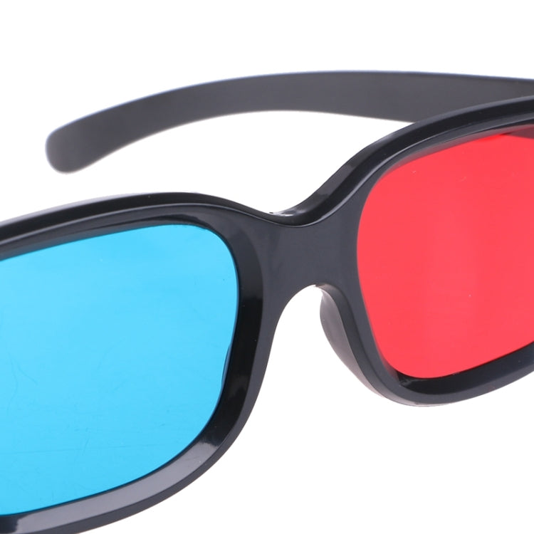 10pcs Universal 3D Glasses Black Frame Red Blue Cyan Anaglyph 3D Glasses 0.2mm For DVD Movie Game