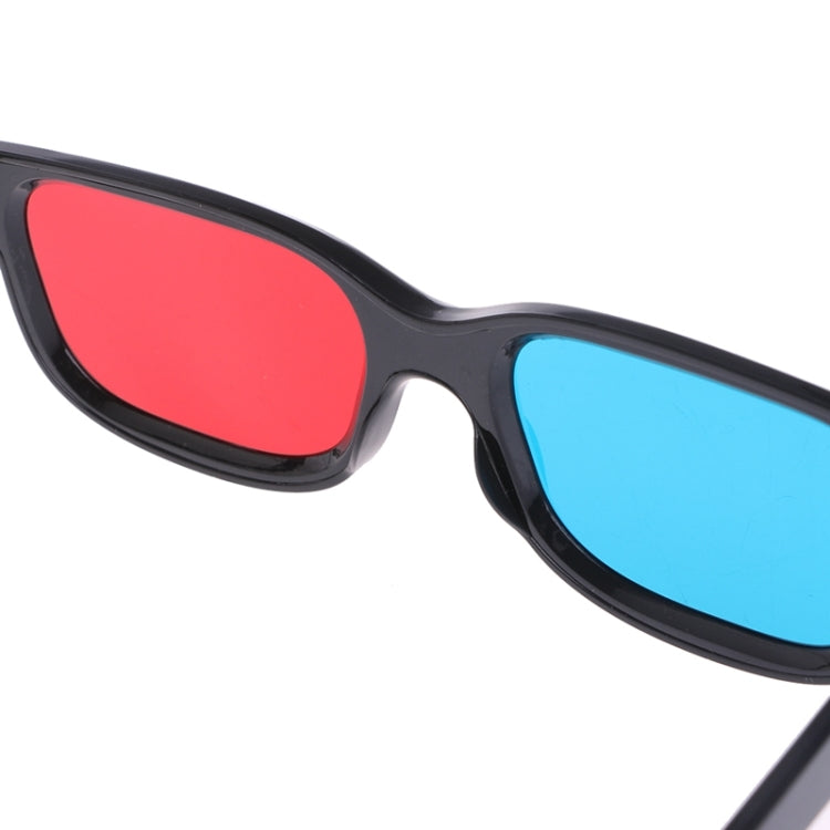 10pcs Universal 3D Glasses Black Frame Red Blue Cyan Anaglyph 3D Glasses 0.2mm For DVD Movie Game