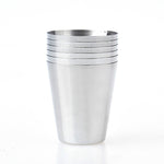 2 set da esterno mini bicchiere da vino in acciaio inossidabile piccolo escursionismo campeggio viaggio set di bicchieri portatili con custodia in pelle, Small 30ml Travel Portable Drinking Cup