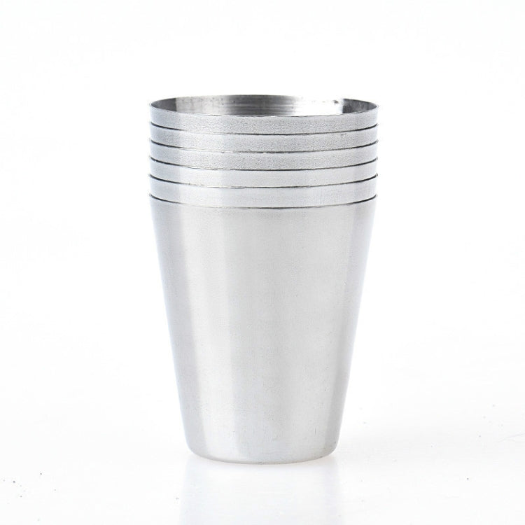 2 set da esterno mini bicchiere da vino in acciaio inossidabile piccolo escursionismo campeggio viaggio set di bicchieri portatili con custodia in pelle, Small 30ml Travel Portable Drinking Cup