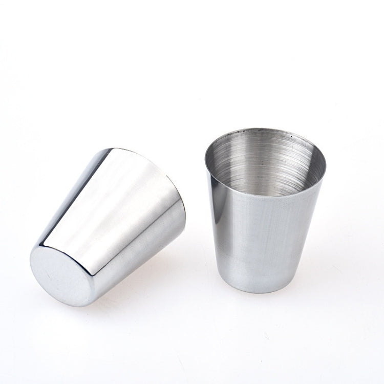 2 set da esterno mini bicchiere da vino in acciaio inossidabile piccolo escursionismo campeggio viaggio set di bicchieri portatili con custodia in pelle, Small 30ml Travel Portable Drinking Cup