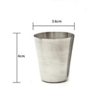 2 set da esterno mini bicchiere da vino in acciaio inossidabile piccolo escursionismo campeggio viaggio set di bicchieri portatili con custodia in pelle, Small 30ml Travel Portable Drinking Cup
