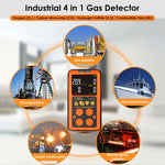Rilevatore gas tossici 4 in 1 CO H2S O2 LEL con display LCD