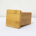 2 pezzi di scatola per stuzzicadenti in bambù naturale, quadrata, per ristorante, hotel, con coperchio, Bamboo Toothpick Box