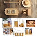 2 pezzi di scatola per stuzzicadenti in bambù naturale, quadrata, per ristorante, hotel, con coperchio, Bamboo Toothpick Box