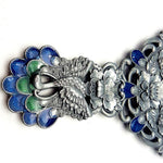 Confezione regalo con specchio pavone con manico vintage, pettine, specchio per trucco portatile in due pezzi
