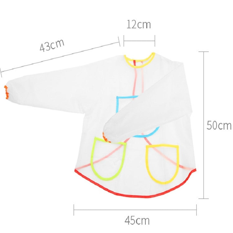 Grembiule trasparente impermeabile antisporco per bambini, Transparent Apron