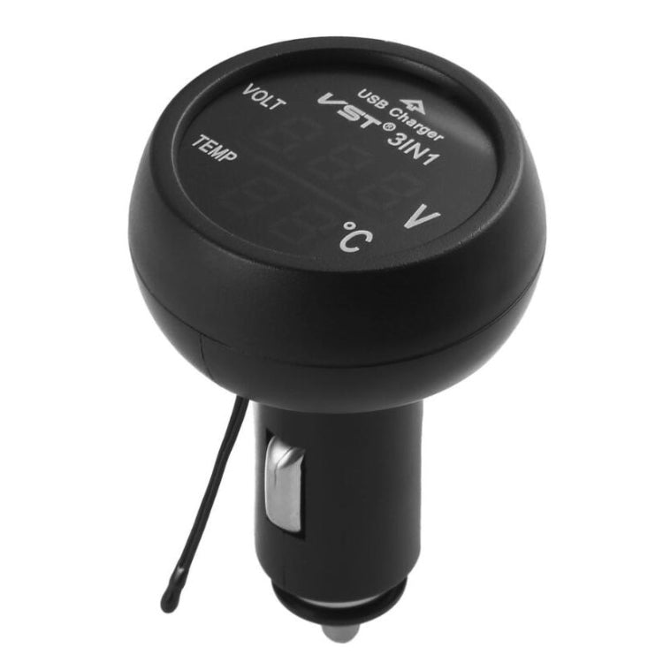 Accendisigari per auto con caricatore USB per auto 3 in 1 con display di rilevamento della tensione Tabella di monitoraggio multifunzione
