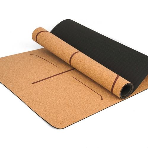 Tappetino yoga TPE in sughero naturale 183X68 cm Tappetini fitness Pilates Tappetini yoga antiscivolo, TPE Mat Beige, TPE Mat Khaki, TPE Mat Brown