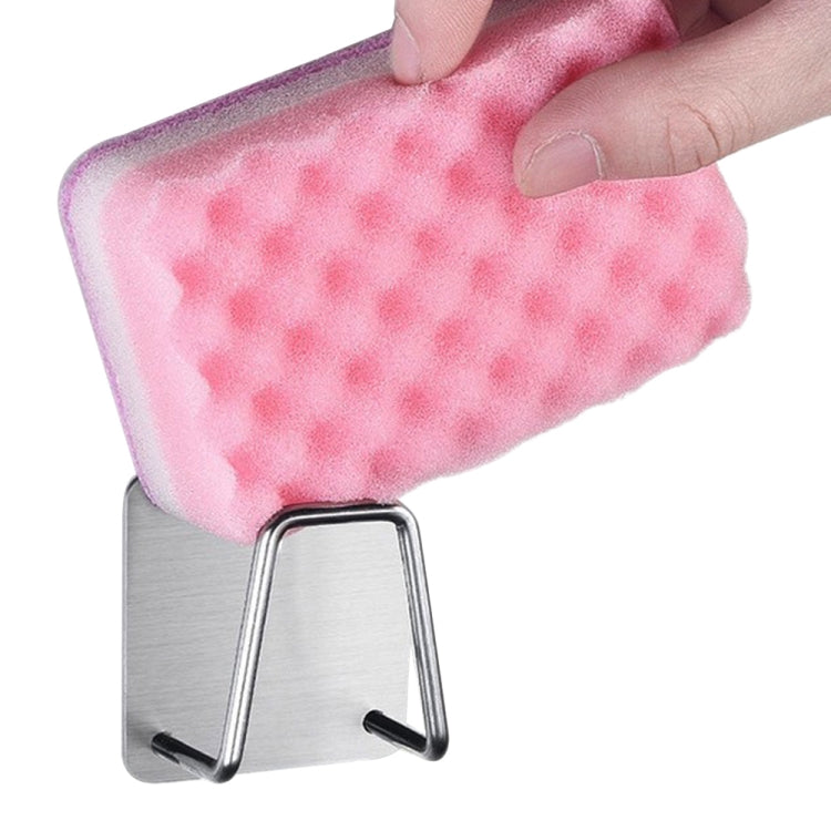 Scaffale per organizer da bagno per cucina, scolapiatti in spugna in acciaio inossidabile, 5.4x5.4x3cm