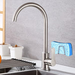Scaffale per organizer da bagno per cucina, scolapiatti in spugna in acciaio inossidabile, 5.4x5.4x3cm