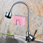 Scaffale per organizer da bagno per cucina, scolapiatti in spugna in acciaio inossidabile, 5.4x5.4x3cm