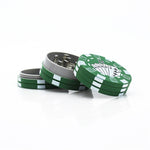 Frantoio per sigarette piccolo chip poker in lega di zinco smerigliatrice in metallo a 3 strati consegna casuale di colori, Small Grinder