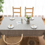 Tovaglia ricamata a reticolo quadrato Tappetino da caffè rettangolare in nappa di cotone di puro colore, 140x300cm