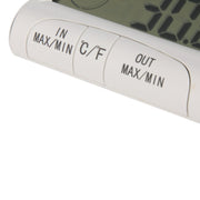 Termometro digitale LCD, igrometro, misuratore di umidità e temperatura cablata con sensore esterno bianco, LCD Digital Thermometer