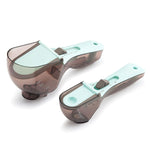 Cucchiaio dosatore regolabile in plastica per utensili da cucina, 1 Large 1 Small Set, 4 PCS Small, 3 PCS Large