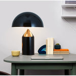 Lampada da tavolo decorativa per camera da letto con lampada da tavolo a fungo in metallo a LED 220V E14, S Black, L Black, S White, L White, S Gold, L Gold