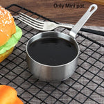 Utensili da cucina per mini pentole con manico in acciaio inossidabile, S, L