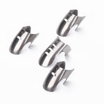 4 pezzi/set regolabile in acciaio inossidabile protezione per le dita protezione per le dita coltello fetta tritare strumenti di cottura sicuri, 4 PCS / Set Finger Protector