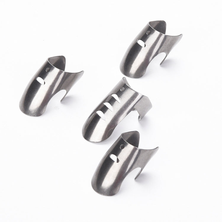 4 pezzi/set regolabile in acciaio inossidabile protezione per le dita protezione per le dita coltello fetta tritare strumenti di cottura sicuri, 4 PCS / Set Finger Protector
