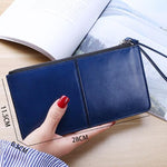 Portafoglio da donna con cerniera Portafoglio lungo con pochette multi porta carte Portafoglio da polso