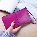 Portafoglio da donna con cerniera Portafoglio lungo con pochette multi porta carte Portafoglio da polso