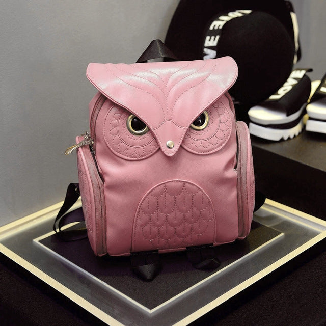 Borsa a tracolla con motivo gufo Zaino da personalità in PU femminile