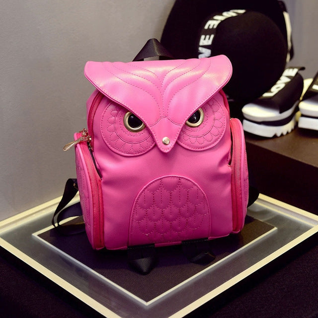 Borsa a tracolla con motivo gufo Zaino da personalità in PU femminile