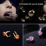 Orecchini con pietra di zirconi cubici in vero argento sterling 925 a forma di cuore carino, Gold with white Zirconia, Platinum with white Zirconia, Platinum with Pink Zirconia, Platinum with Purple Zirconia, Platinum with Light blue Zirconia          ...