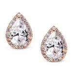 Orecchini pendenti con semi di cuore Orecchini a bottone con zirconi, black, Green, rose gold, gold, White
