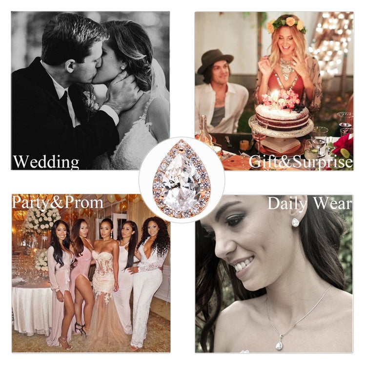 Orecchini pendenti con semi di cuore Orecchini a bottone con zirconi, black, Green, rose gold, gold, White