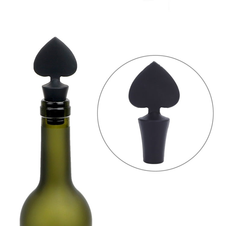Tappo per vino in silicone da 12 pezzi. Tappo per vino serie Poker, 12 PCS Peach Heart Shape, 12 PCS Poker Shape, 12 PCS Black Plum Shape, 12 PCS Red Square Shape