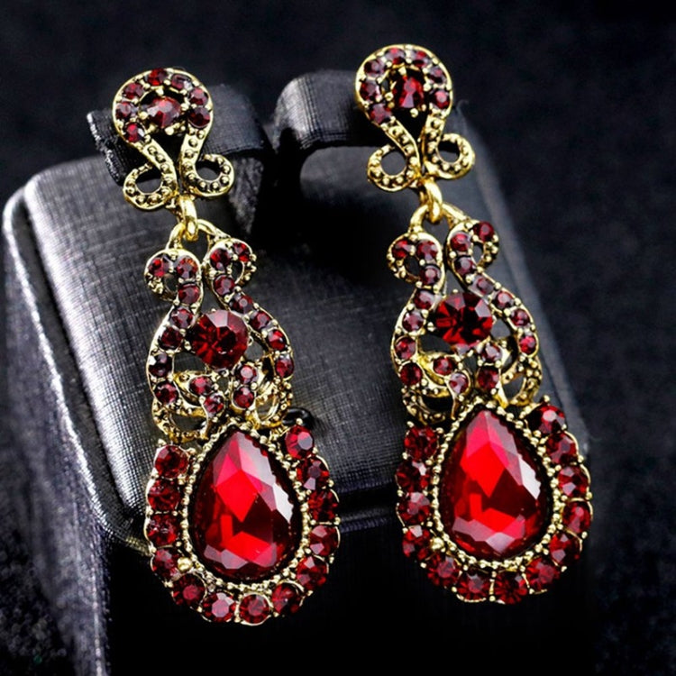 Orecchini pendenti classici Orecchini a bottone in lega atmosferica esagerati, Black, Red, Yellow