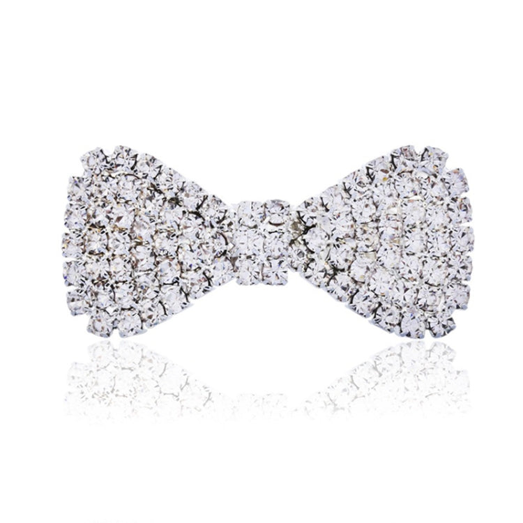 2 fermagli per capelli con nodo e fiocco in cristallo con strass per donna alla moda, 2 pezzi