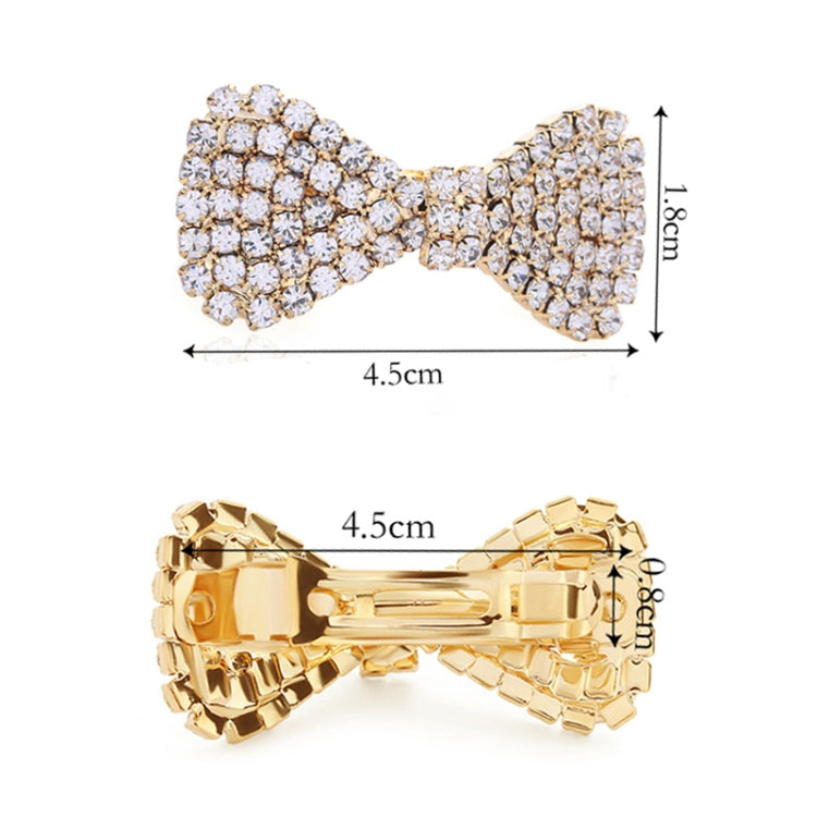 2 fermagli per capelli con nodo e fiocco in cristallo con strass per donna alla moda, 2 pezzi