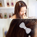 2 fermagli per capelli con nodo e fiocco in cristallo con strass per donna alla moda, 2 pezzi