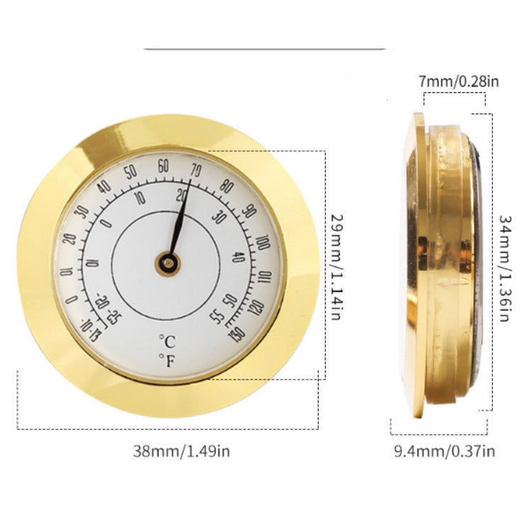 2 igrometri da 38 mm ad alta precisione per casa/custodia per violino/chitarra/termometro per sigari, Thermometer, Hygrometer