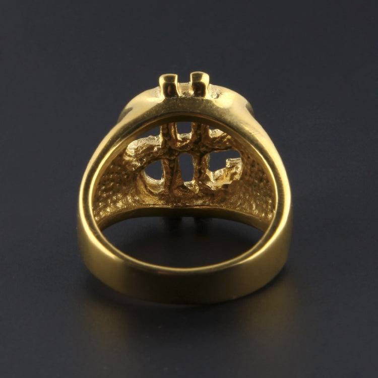 Anelli con sigillo in oro con simbolo del dollaro statunitense Rock Bling per gioielli da uomo