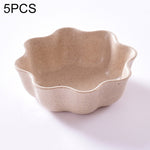 5 pezzi creativi piatti a forma di prugna piatto di condimento in paglia di grano piatto per snack salsa di peperoncino salsa ketchup piatto di sale, dimensioni: 7x7x2,5 cm