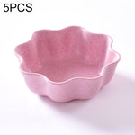 5 pezzi creativi piatti a forma di prugna piatto di condimento in paglia di grano piatto per snack salsa di peperoncino salsa ketchup piatto di sale, dimensioni: 7x7x2,5 cm