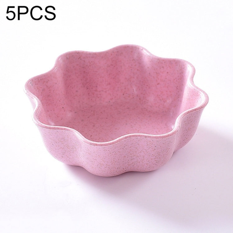 5 pezzi creativi piatti a forma di prugna piatto di condimento in paglia di grano piatto per snack salsa di peperoncino salsa ketchup piatto di sale, dimensioni: 7x7x2,5 cm