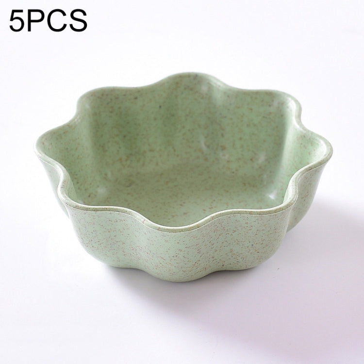 5 pezzi creativi piatti a forma di prugna piatto di condimento in paglia di grano piatto per snack salsa di peperoncino salsa ketchup piatto di sale, dimensioni: 7x7x2,5 cm