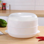 2 PZ Pentola A Vapore Per Microonde Accessori Per Pentole Per Cottura A Vapore Verdure Frutti Di Mare, Single layer, Double layer