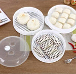 2 PZ Pentola A Vapore Per Microonde Accessori Per Pentole Per Cottura A Vapore Verdure Frutti Di Mare, Single layer, Double layer
