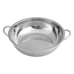 Pentola calda in acciaio inossidabile da 5 pezzi Pentola per zuppa trasparente non magnetica spessa Pentola calda a doppia orecchie, 30cm, 32cm