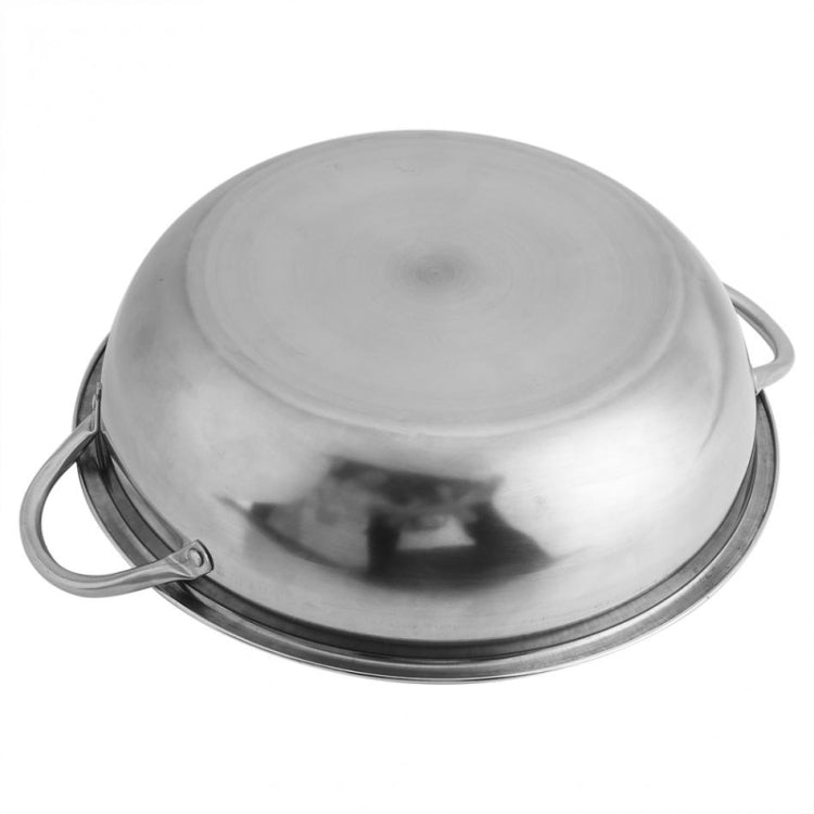 Pentola calda in acciaio inossidabile da 5 pezzi Pentola per zuppa trasparente non magnetica spessa Pentola calda a doppia orecchie, 30cm, 32cm
