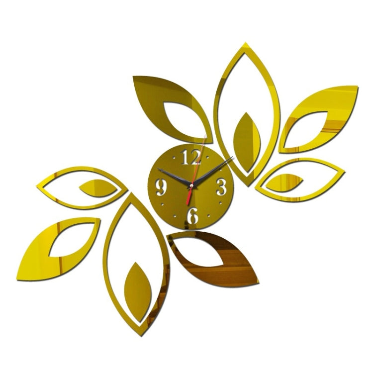 Fiore arte design moderno fai da te rimovibile specchio di cristallo 3D orologio da parete adesivo da parete soggiorno camera da letto arredamento