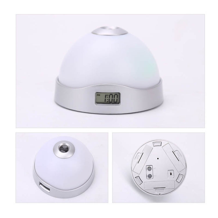 Sveglia emisferica LED con proiezione luminosa colorata pigra, Lazy Magic Clock